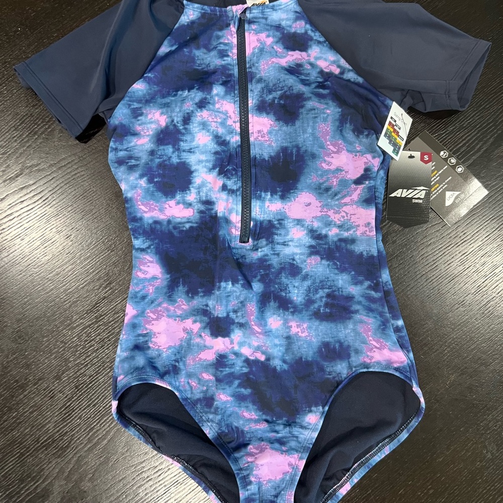 Avia Blue and Pink One Piece Swimwear